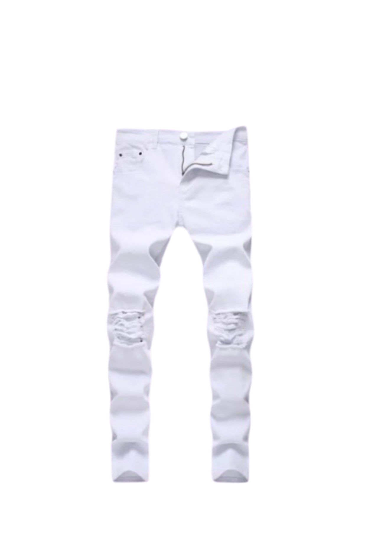 White Cut Jeans