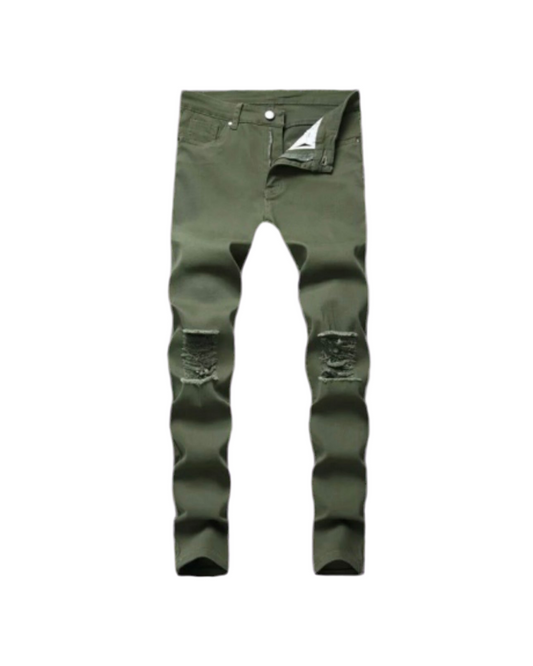 Olive Cut Jeans