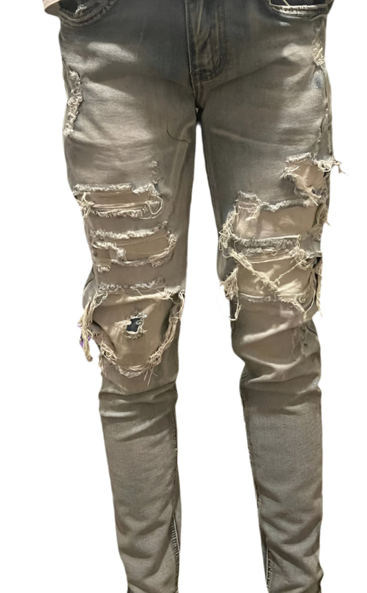Light Denim Cut Jeans