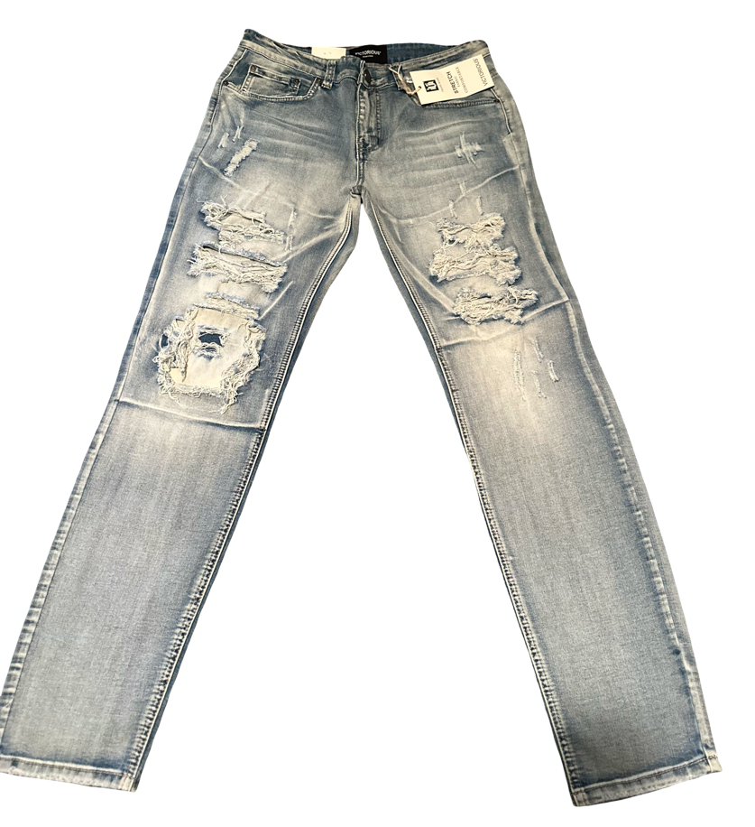 Light Denim Cut Jeans